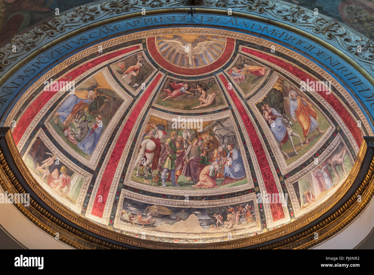 Kirche Unserer Lieben Frau des Friedens Innenraum, Santa Maria della Pace, Rom, Latium, Italien Stockfoto