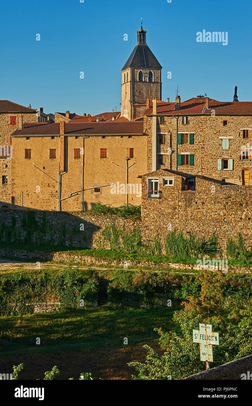 Saint Felicien in der Ardeche, Rhône-Alpes, Frankreich Stockfoto