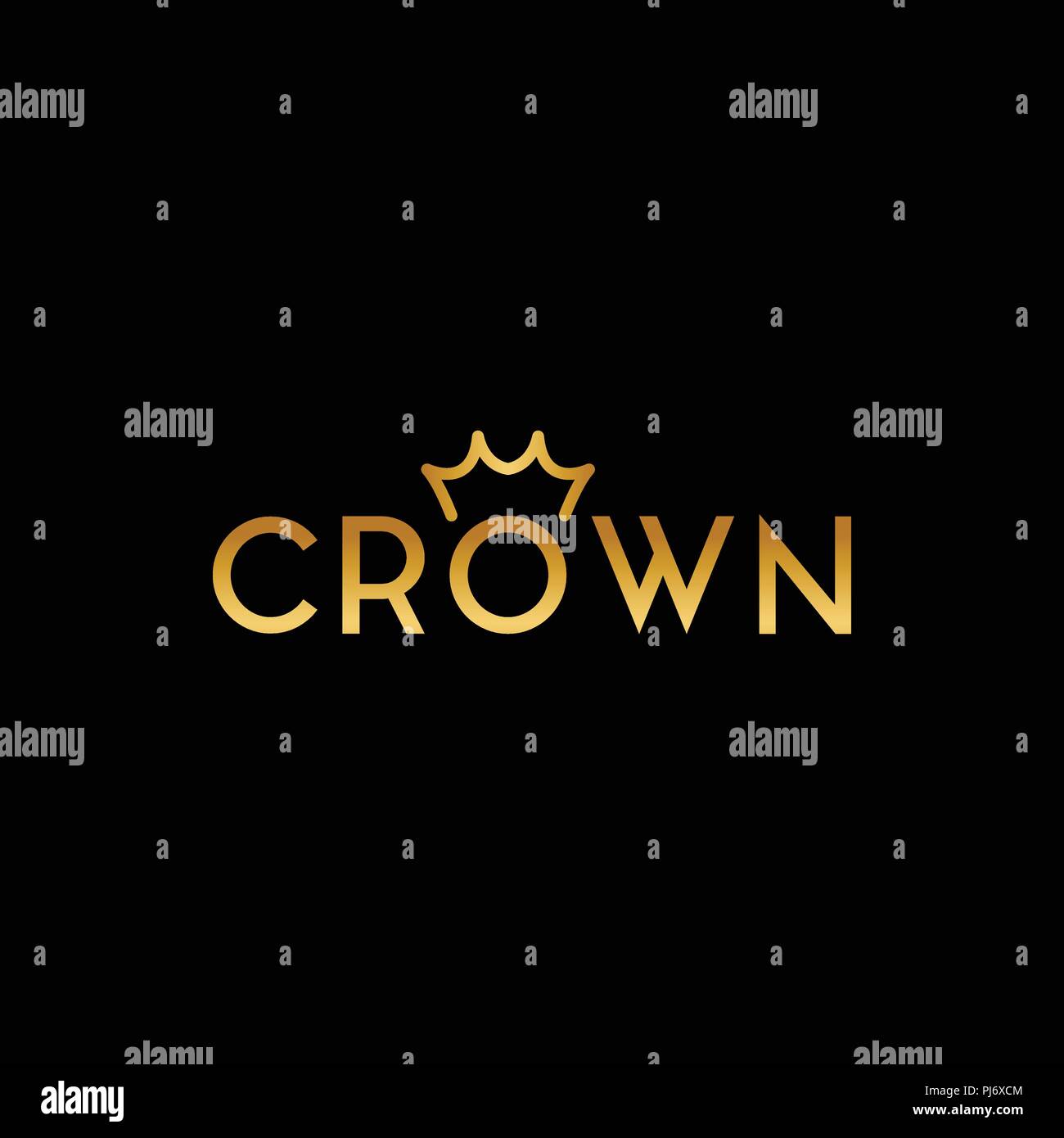 Einfache und elegante crown Logo Design template Vector Stock Vektor