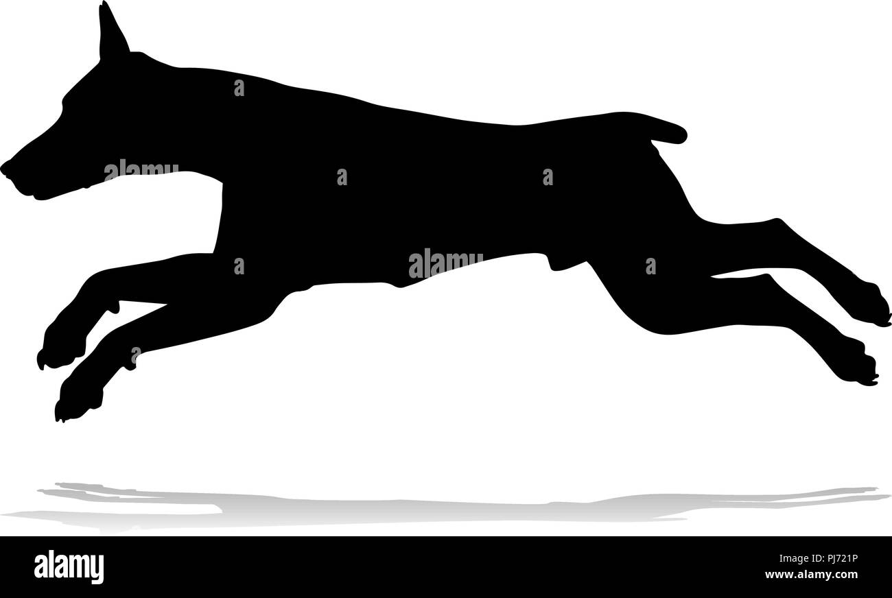 Hund Silhouette Haustier Stock Vektor