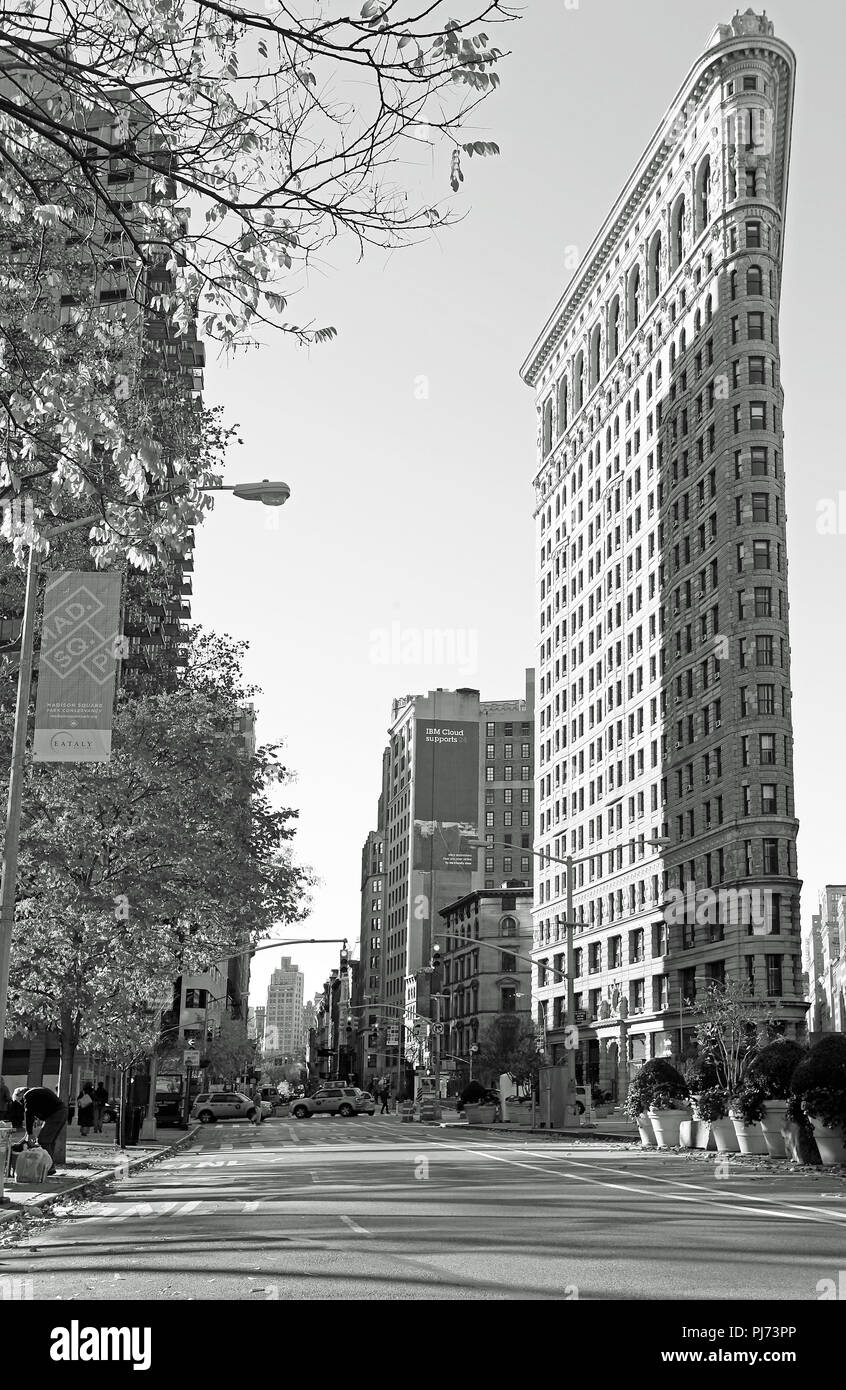 Das Flatiron Building, New York City Stockfoto