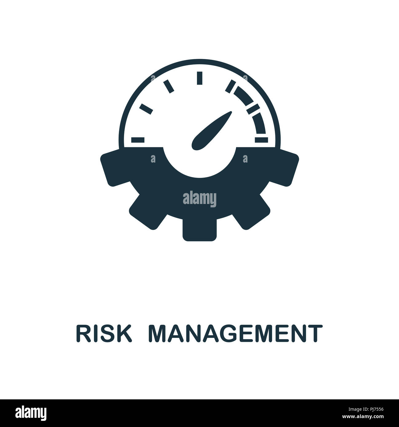 Risk management icon flat icon -Fotos und -Bildmaterial in hoher