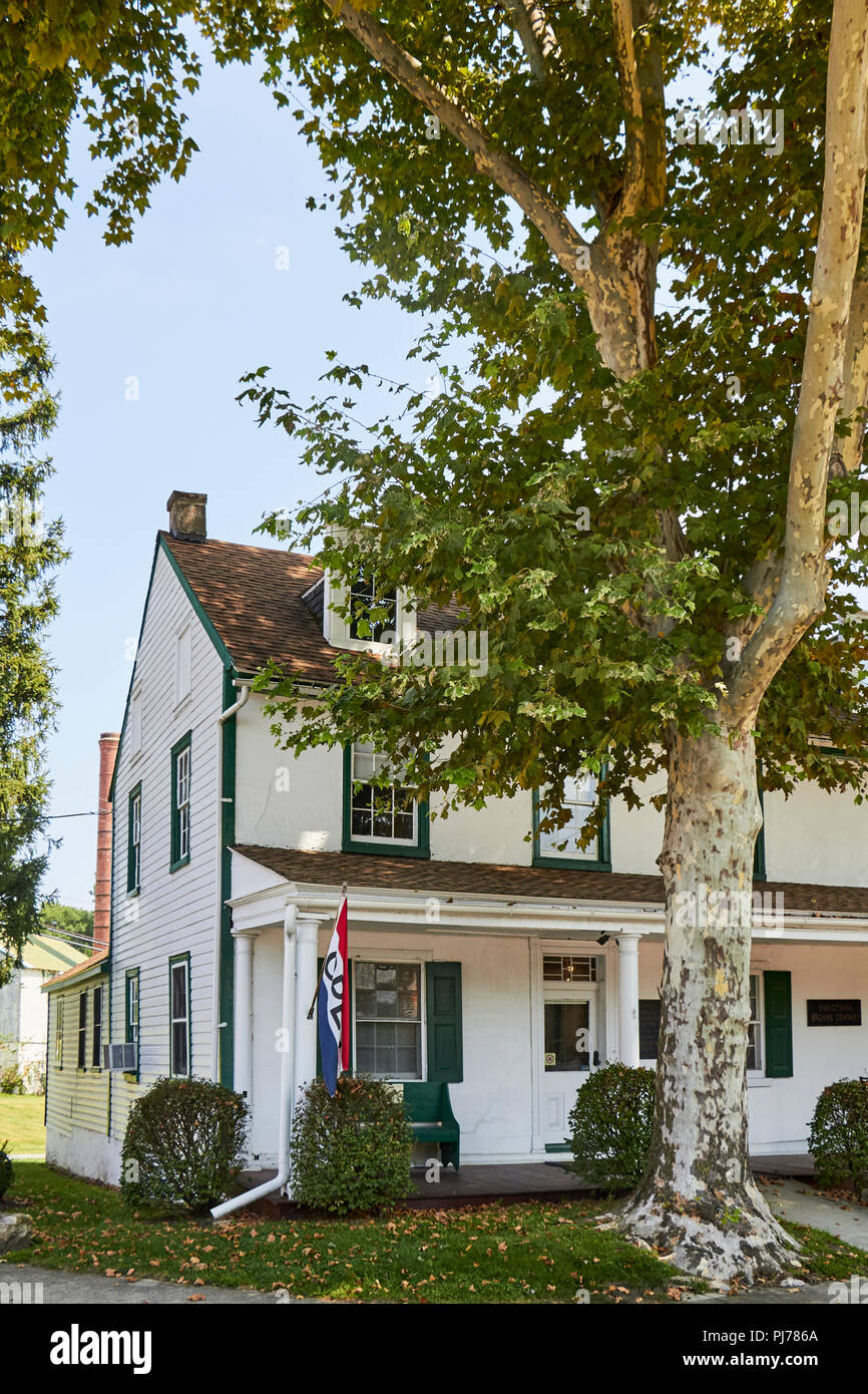Zercher's Hotel, Christiana, Lancaster County, Pennsylvania, USA - eine wichtige Station der U-Bahn, jetzt ein kleines Museum gewidmet ist. Stockfoto