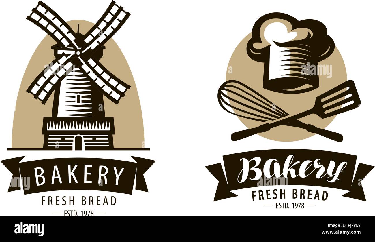 Bäckerei, bakeshop Logo oder Label. Backhaus, backen Symbol. Vector Illustration Stock Vektor
