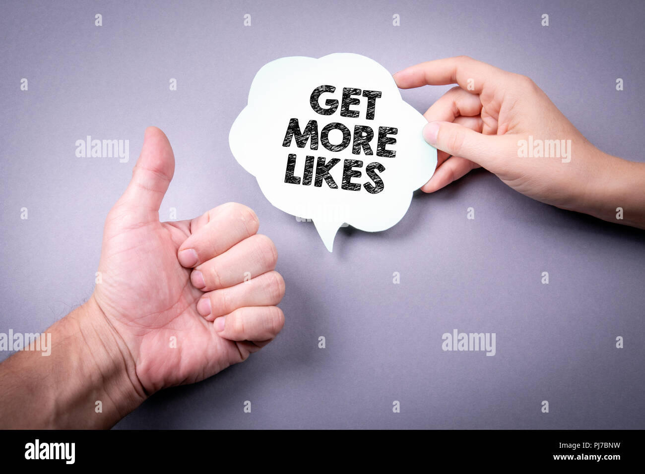 Mehr "Gefällt mir"-Konzept Stockfoto