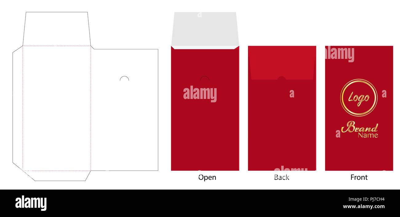 Umschlag gestanzt Mock up template Vector Stock Vektor