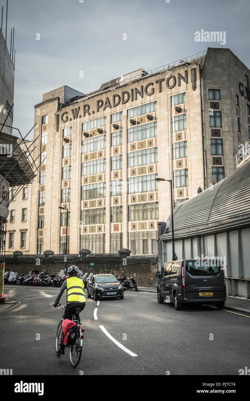 Die Außenseite des G.W.R. Der Bahnhof Paddington, London, Großbritannien Stockfoto