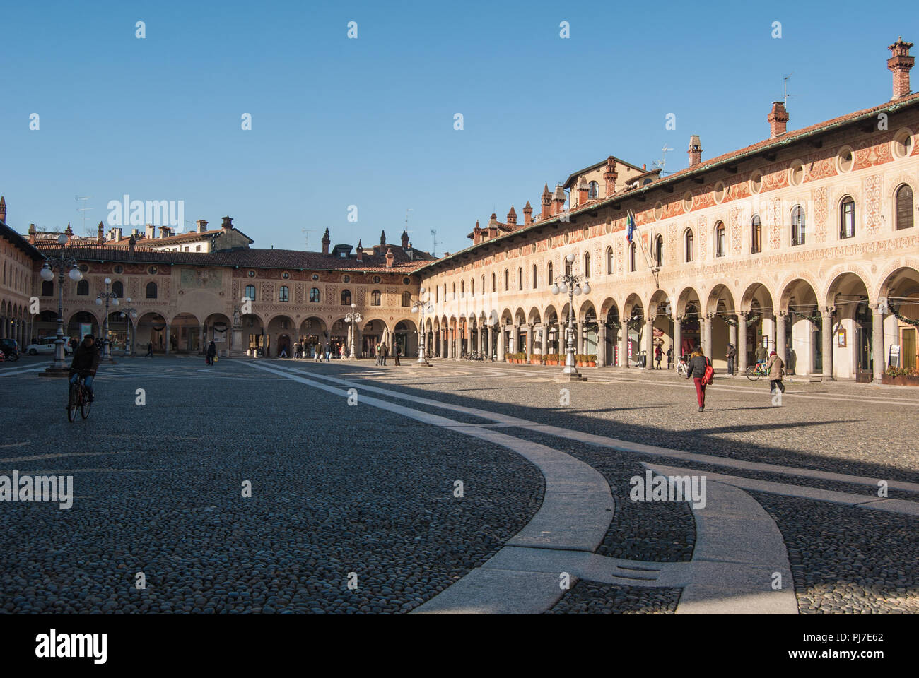 Ducale in Vigevano, kleinen Stadt im Norden von Italien Stockfoto