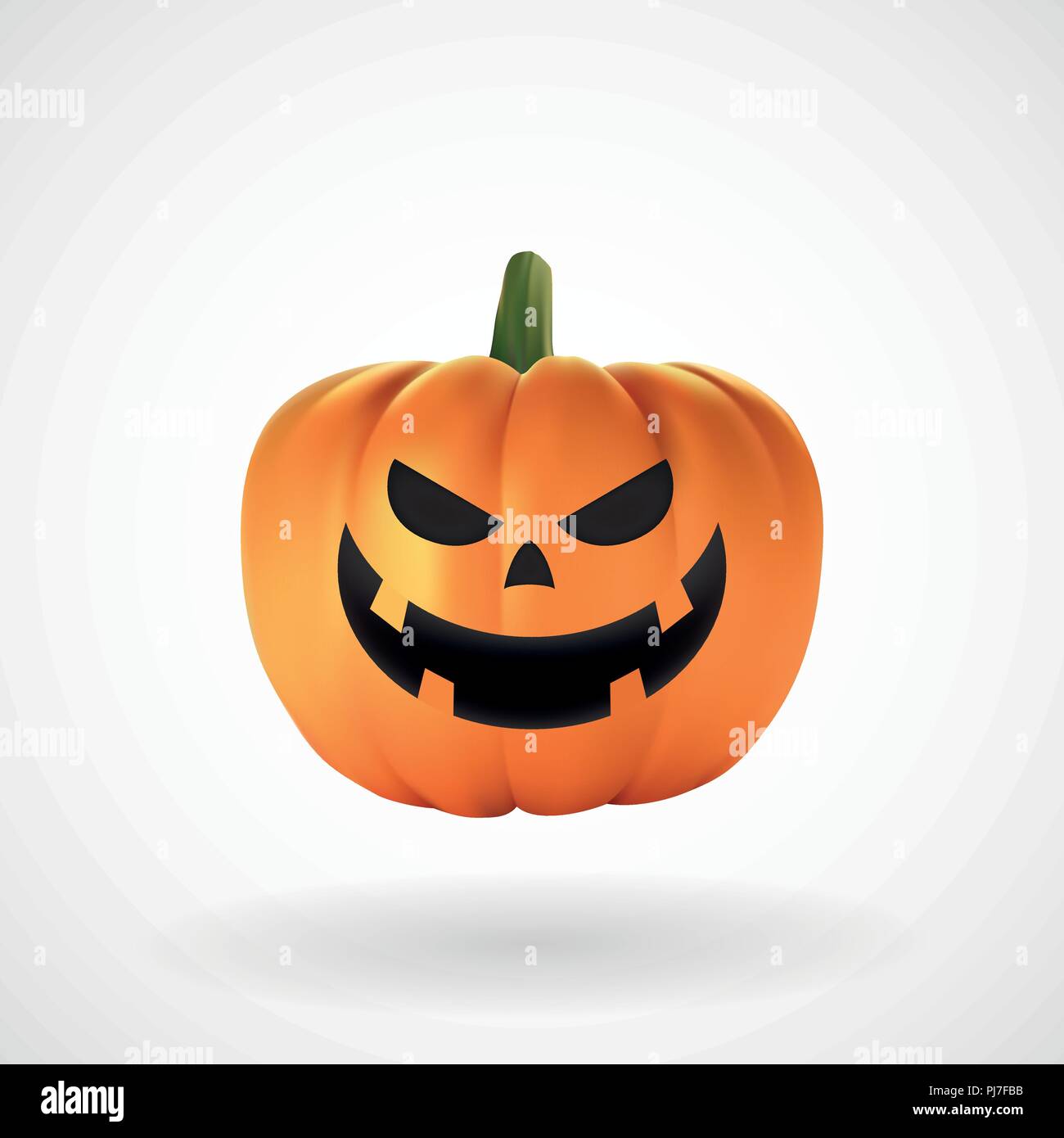 Halloween Kürbis mit weißem Hintergrund, Vektor, Abbildung, eps-Datei Stock Vektor