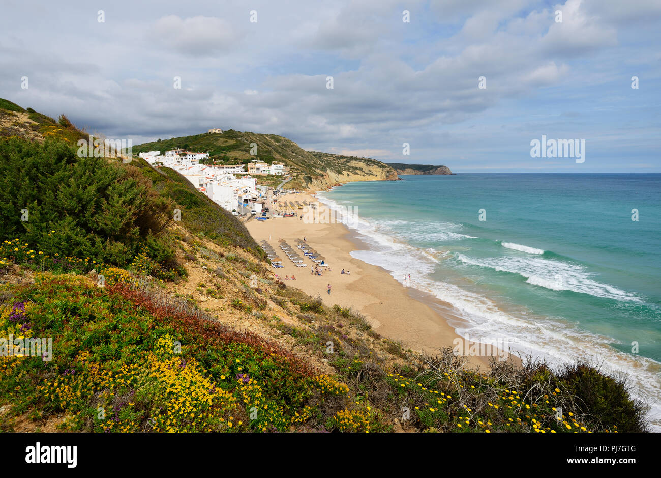 Salema Beach. Algarve, Portugal Stockfoto