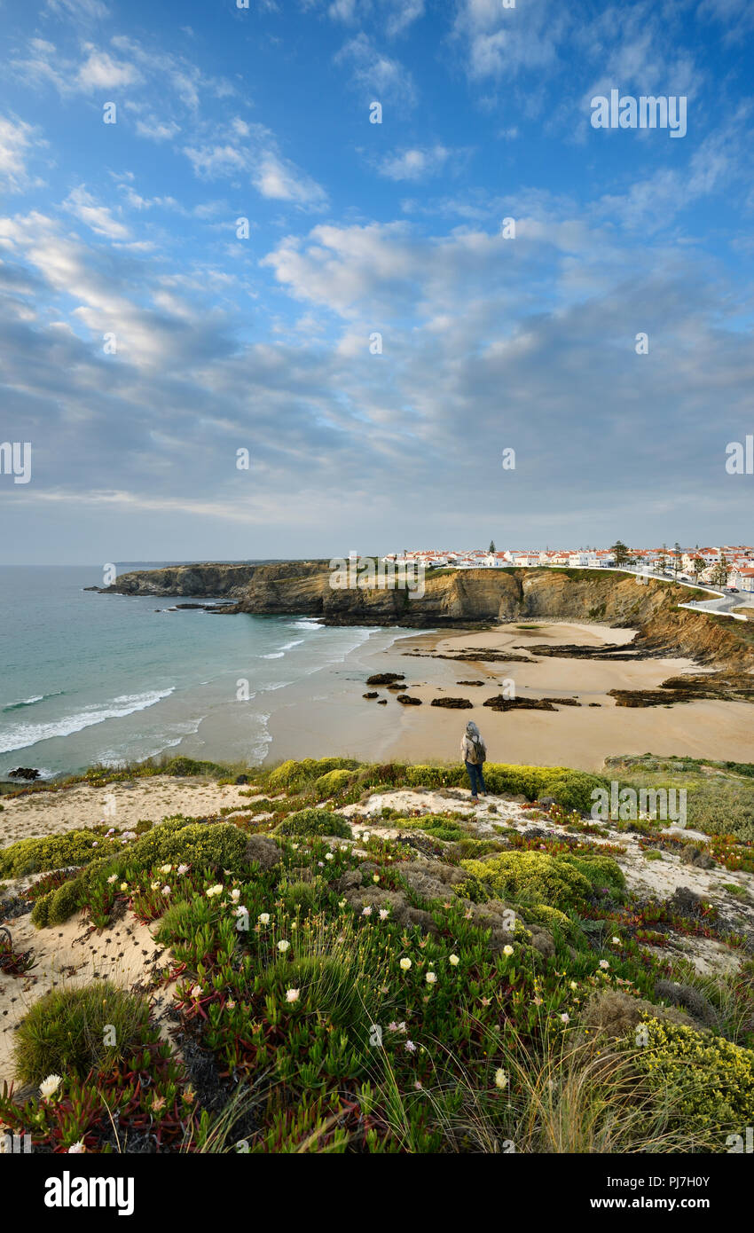 Zambujeira do Mar Beach. Alentejo, Portugal Stockfoto