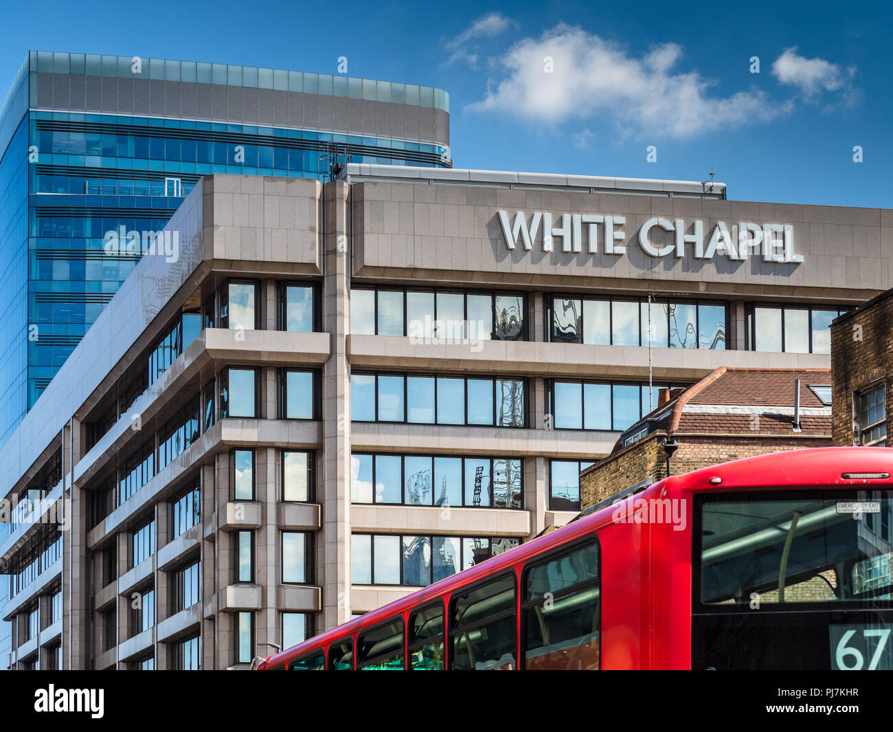 Die Weiße Kapelle Gebäude in Whitechapel East London - Ein 1980er Office Block nach einem Entwurf von Fletcher Priester Architekten renoviert Stockfoto