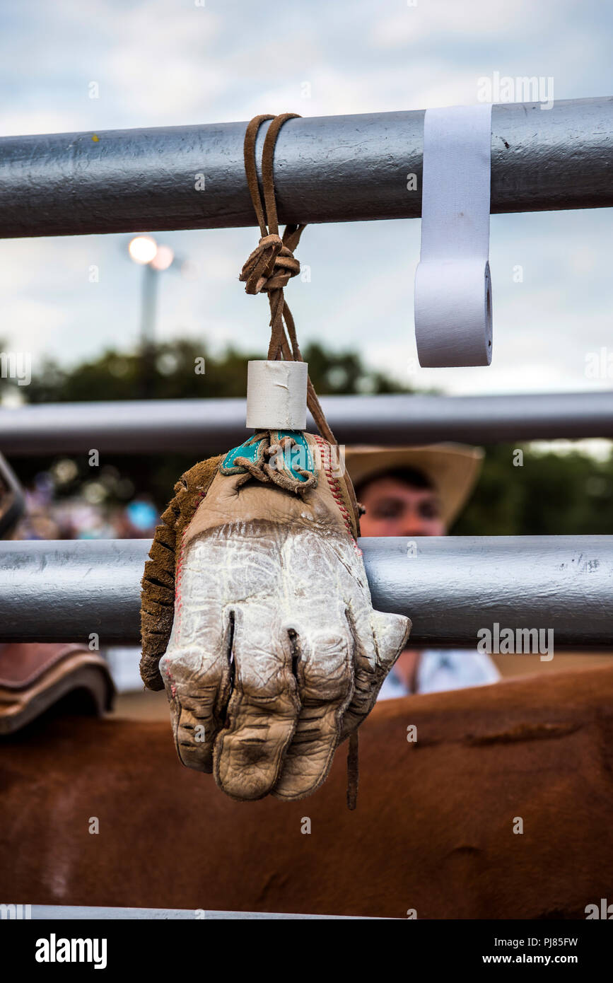 Rodeo in Teschow, Texas USA. Labor Day Wochenende 2018. Stockfoto