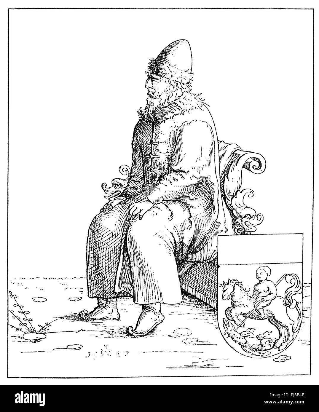 Großfürsten Wassili IV, Iwanowitsch. Nach einer Radierung von A. Hirschvogel, Stockfoto