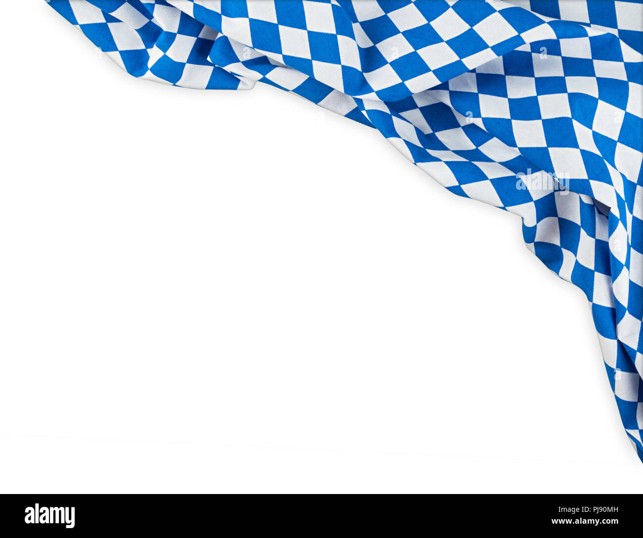 Bayerischen Flagge oktoberfest Hintergrund mit weißen blau Bayern isoliert  weißer Hintergrund Stockfotografie - Alamy
