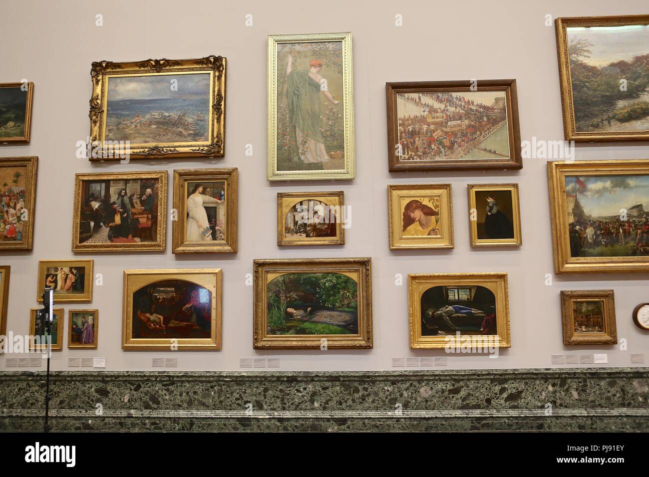 Pre-raphaelite Meisterwerke Tate Britain Stockfoto