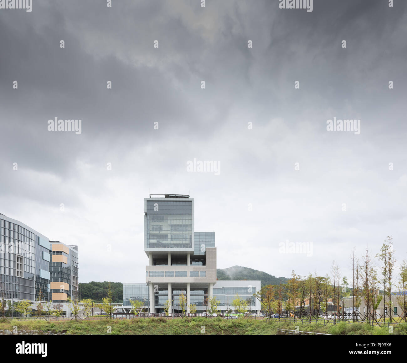 Forschung komplexe Gebäude, wo viele staatlich finanzierte Forschungseinrichtungen befinden, Sejong, Korea Stockfoto