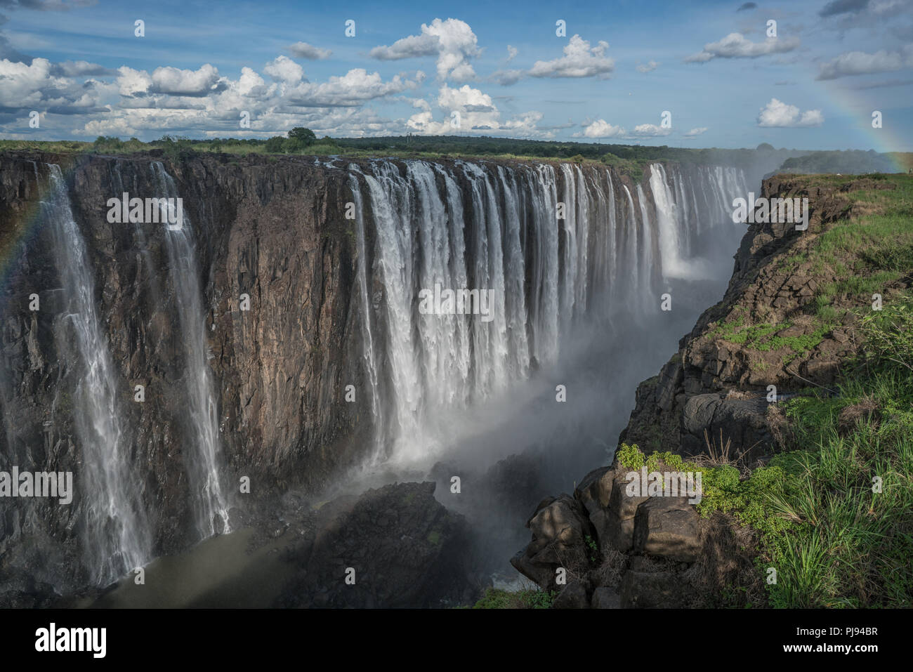 Die endlosen fällt, Victoria Falls, Simbabwe Stockfoto
