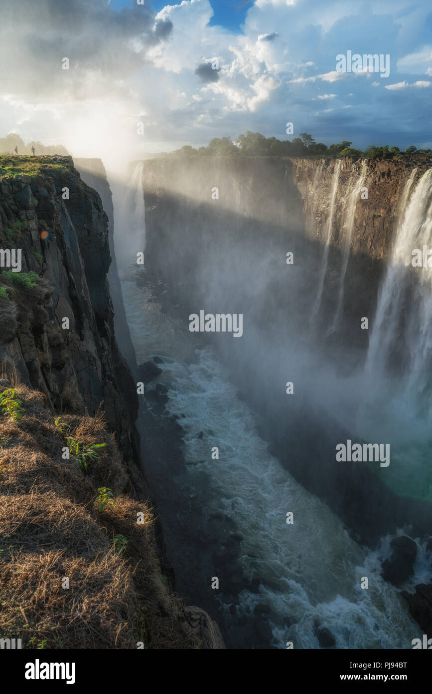 Die Leistungsstarke fällt, Victoria Falls, Simbabwe Stockfoto
