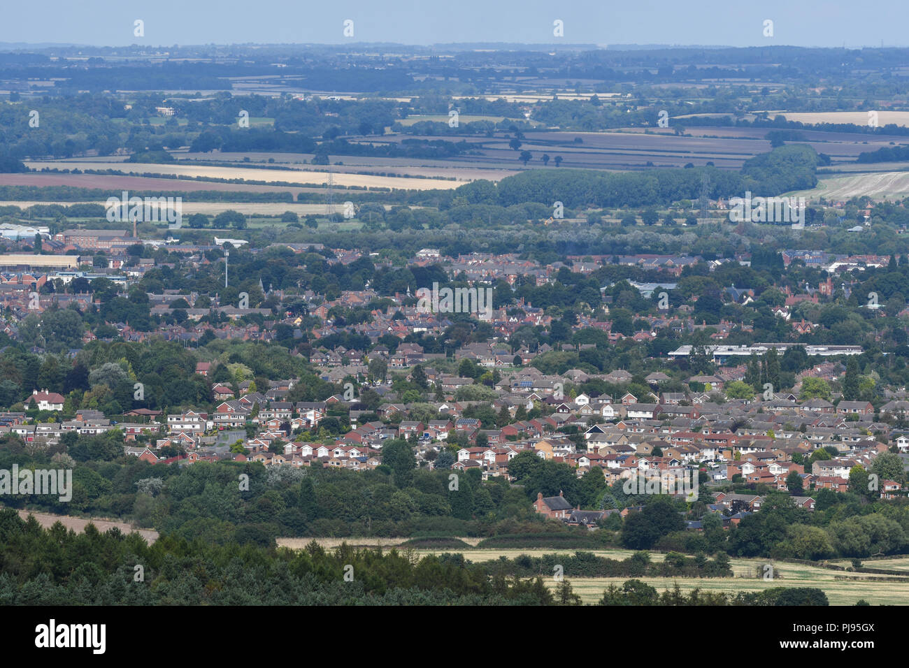 Blick auf loughborough Leicestershire Stockfoto