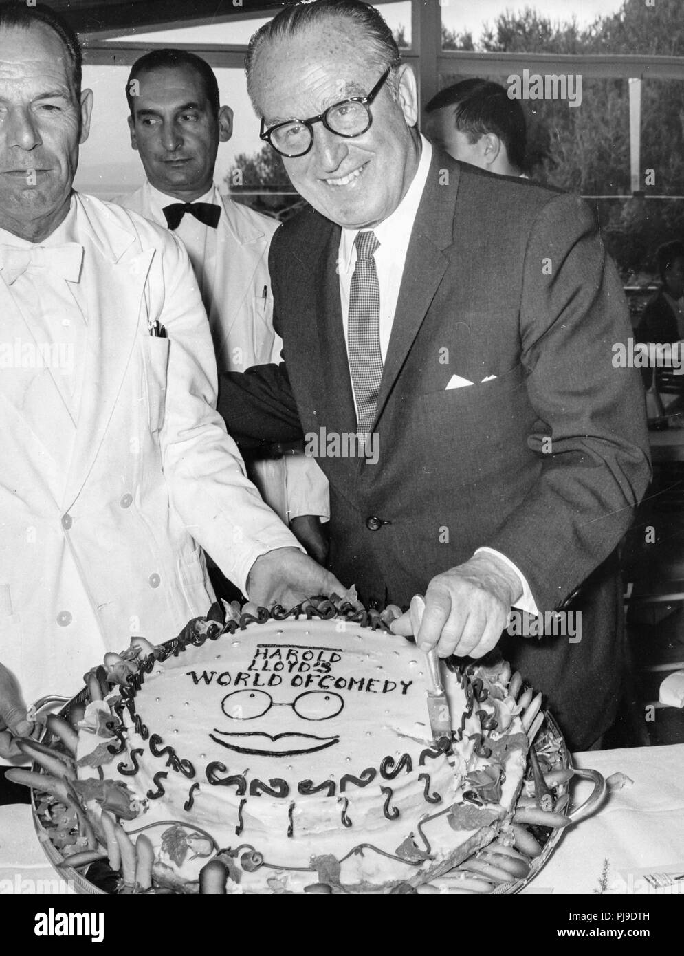 Harold Lloyd, Cannes, 60 s Stockfoto