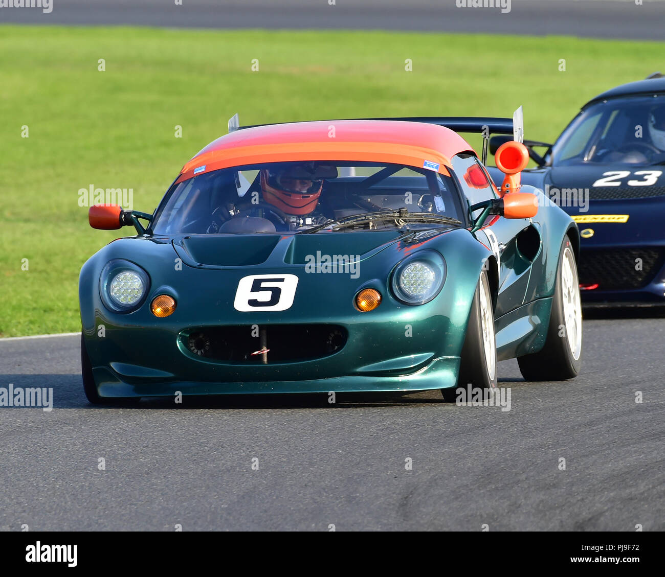 Richard Chamberlin, Matthew Chamberlin, Lotus Elise, Aston Martin GT Challenge, Aston Martin Owners Club Racing, Snetterton, Norfolk, England, Saturda Stockfoto