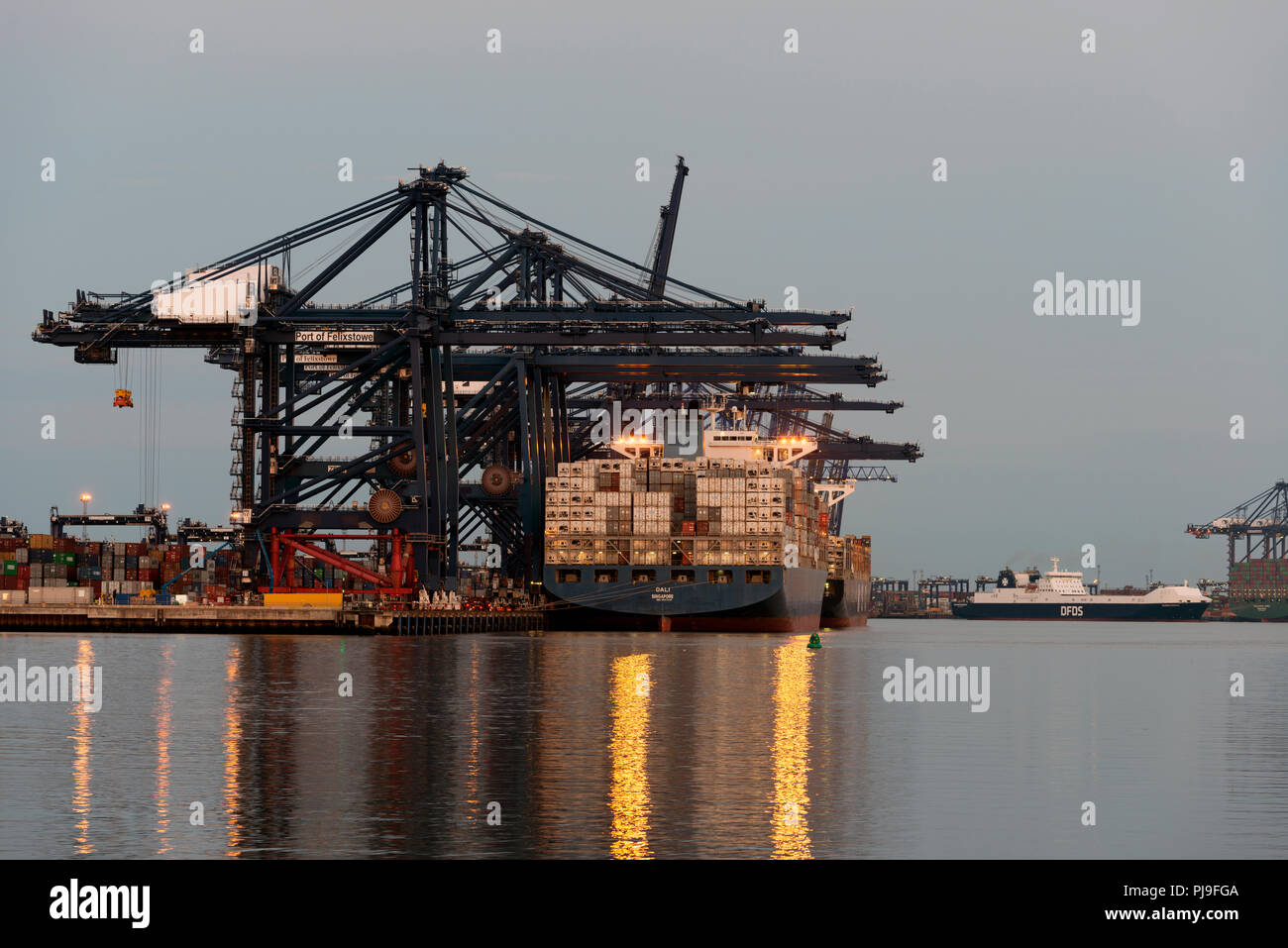 Hafen von Felixstowe, Suffolk, England. Stockfoto
