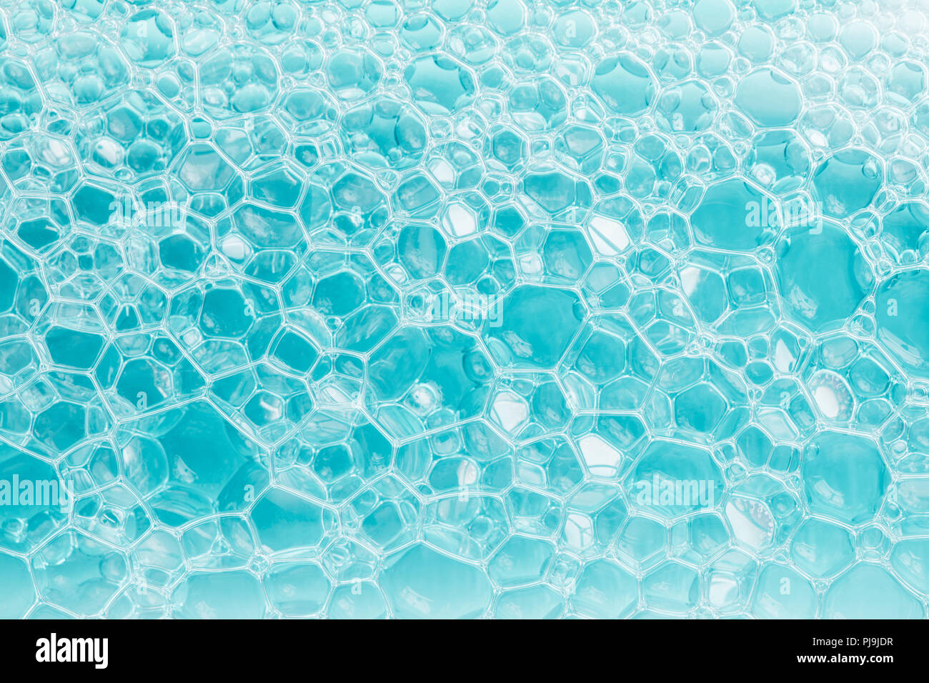 Zusammenfassung Hintergrund Textur von blue Seife Schaum closeup Stockfoto