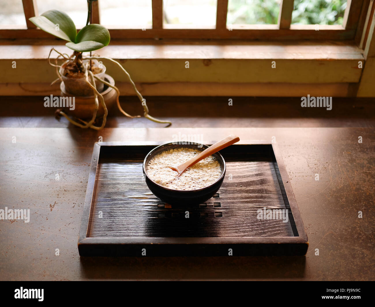 Lei Cha, die traditionelle Hakka Tee in Taiwan. Stockfoto