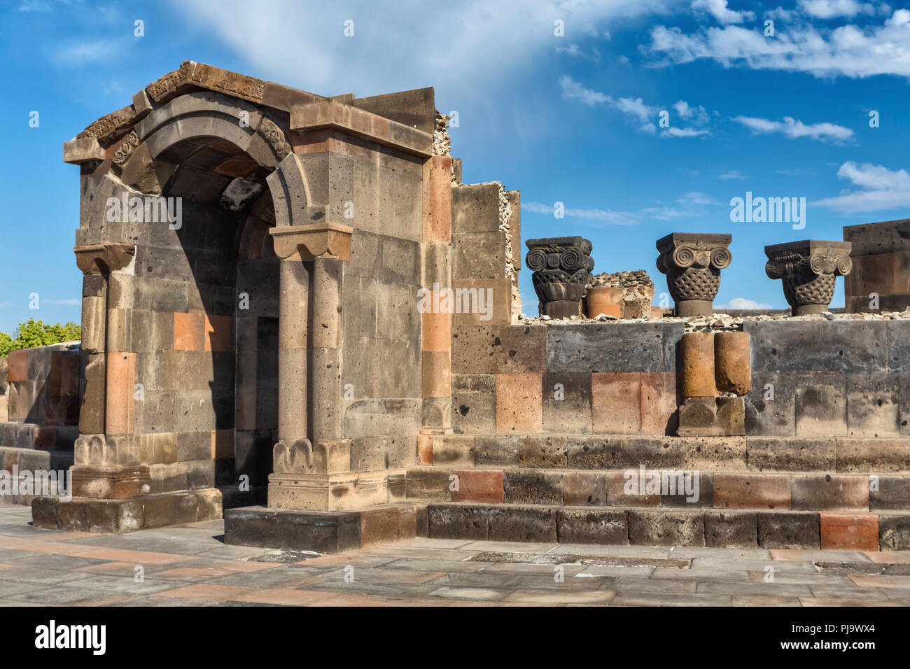 Zvartnots Kathedrale (7. Jahrhundert), Vagharshapat, Etschmiadzin, Truskavets Provinz, Armenien Stockfoto