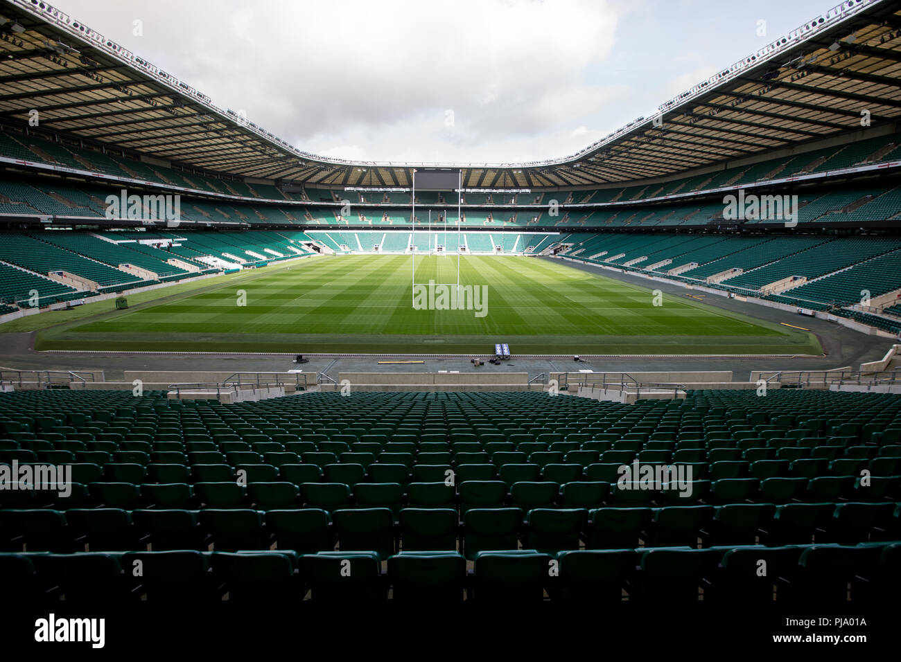Twickenham Stadium, London, der Heimat des Rugby Stockfoto