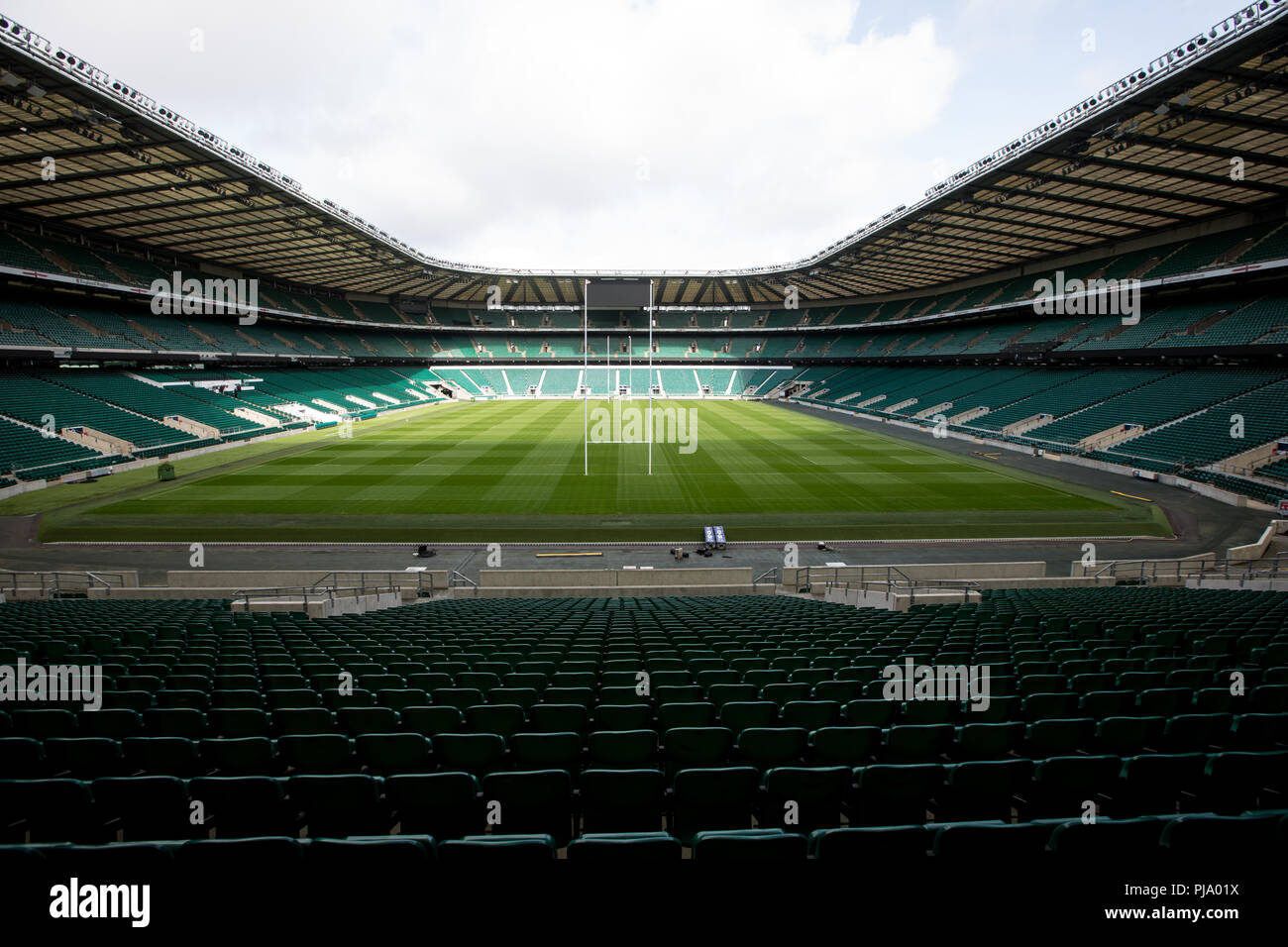 Twickenham Stadium, London, der Heimat des Rugby Stockfoto