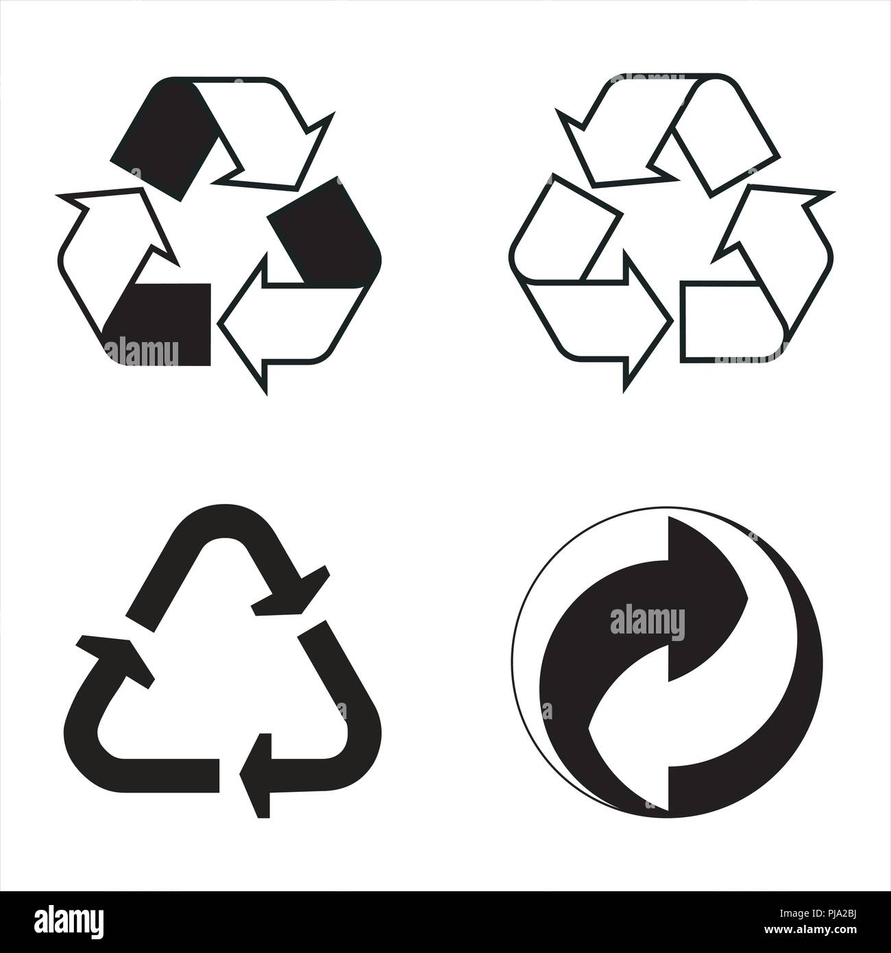 Industrielle konventionellen Zeichen; das Recycling Stock Vektor