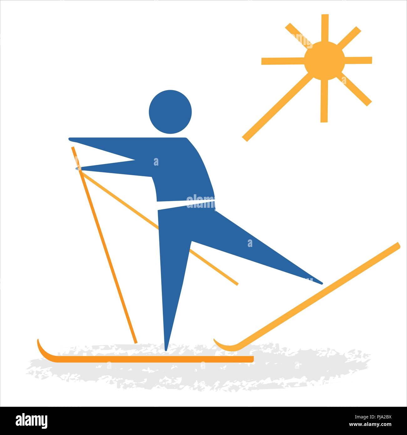 Skifahrer, aus der Sammlung der Sport Stock Vektor
