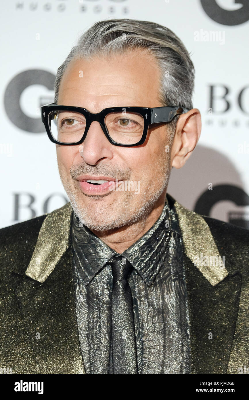 London, Großbritannien. 5. September 2018. Jeff Goldblum in der GQ Männer des Jahres Awards 2018 in Verbindung mit Hugo Boss am Mittwoch, 5. September 2018 in der Tate Modern, London statt. . Bild von Julie Edwards. Credit: Julie Edwards/Alamy leben Nachrichten Stockfoto