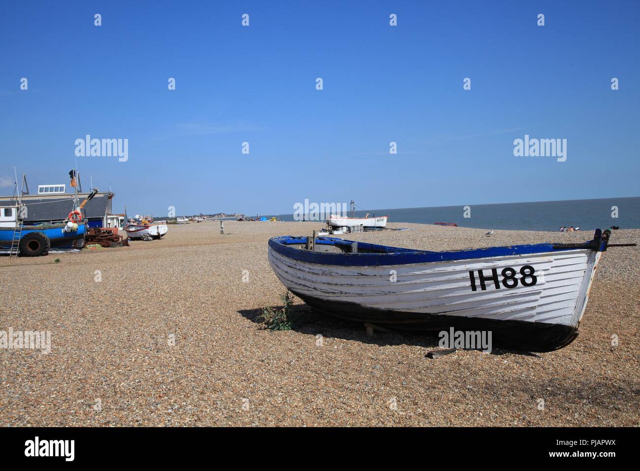 Henne Strand und der Stadt Suffolk UK 2018 Stockfoto