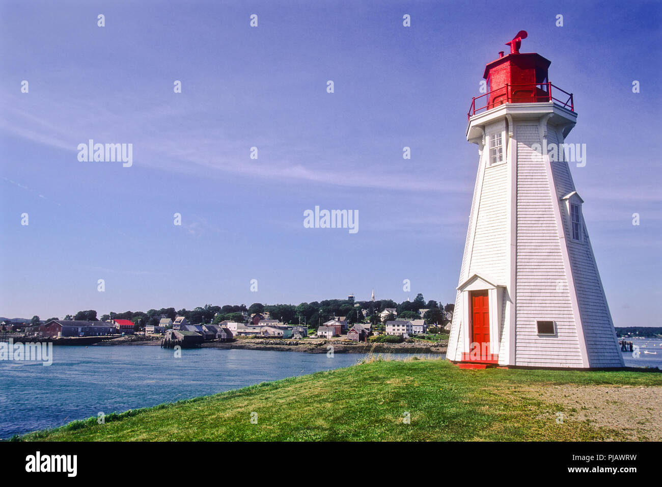 Mulholland Punkt Licht, Campobello Island, New Brunswick, Kanada Stockfoto