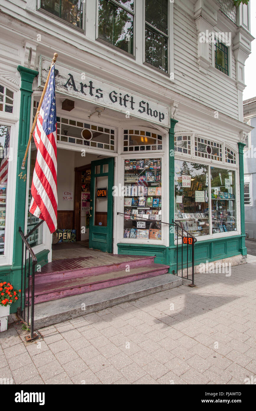 Kunst Geschenk Shop auf der Main Street in Pittsfield, MA Stockfoto