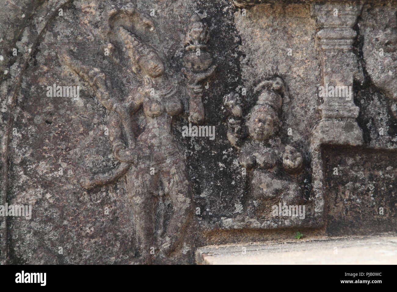 Tanzen Frau in den Stein gehauen in der alten Hauptstadt von Ceylon (Polonnaruwa) Stockfoto