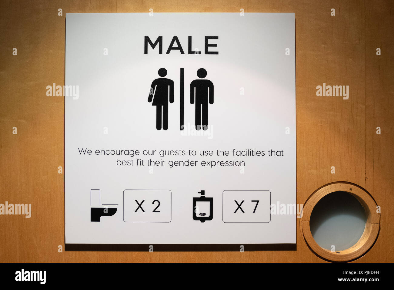 Gender Toilette Schild Stockfoto