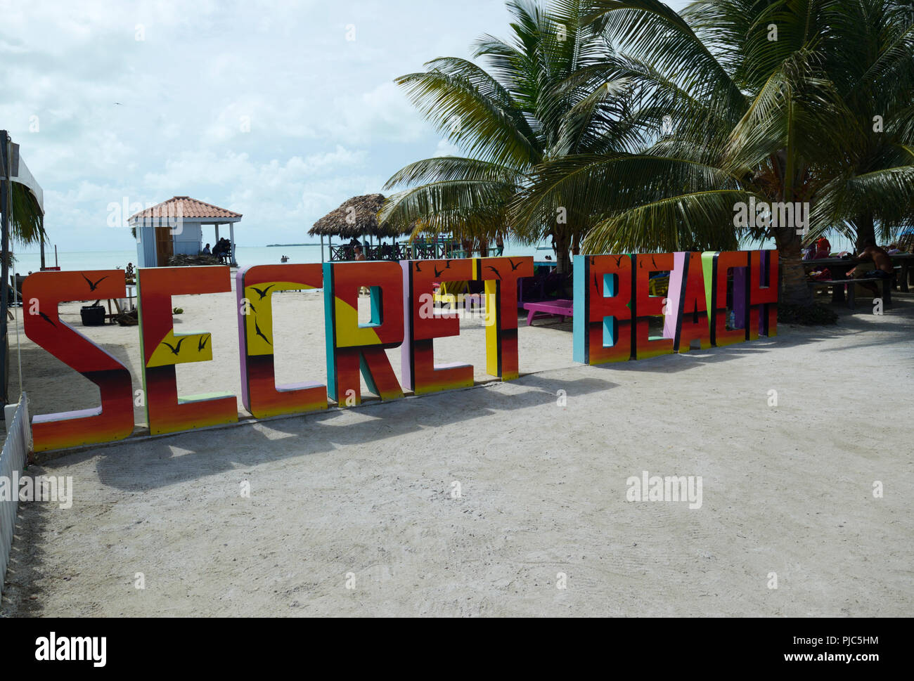 Ambergris Caye geheimen Strand Belize Stockfoto