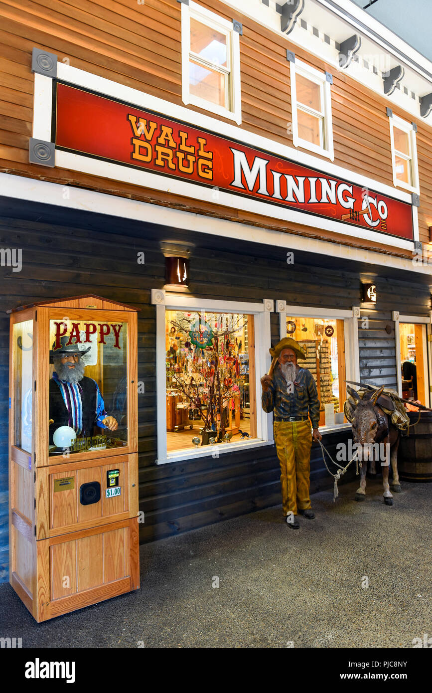 Wall Drug, einem großen amerikanischen Touristen in Wand, South Dakota Stockfoto