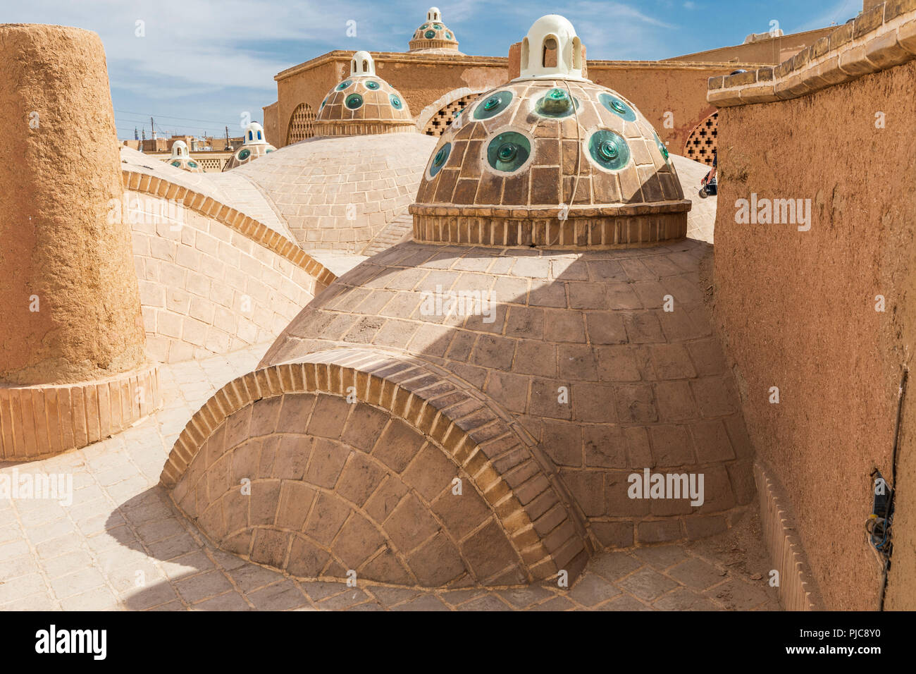 Die Islamische Republik Iran. Provinz Isfahan, Kashan. Sultan Amir Ahmad Badehaus, Hammam. Stockfoto