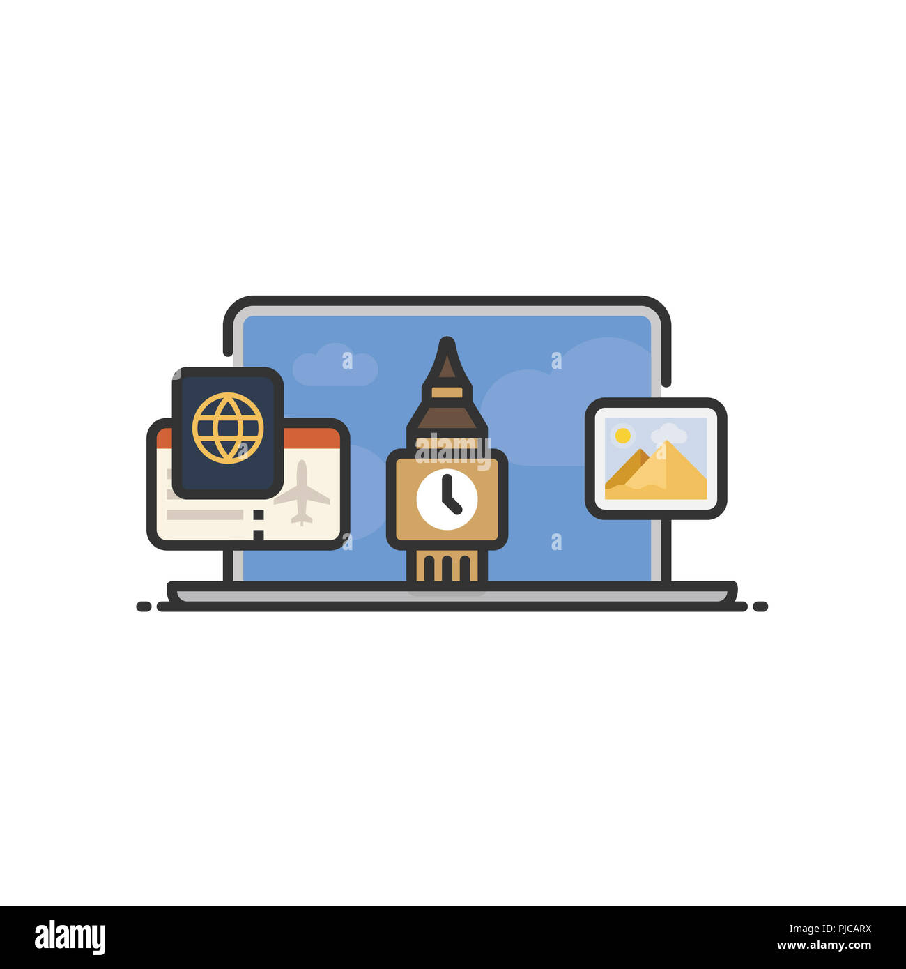 Online travel Website Stockfoto