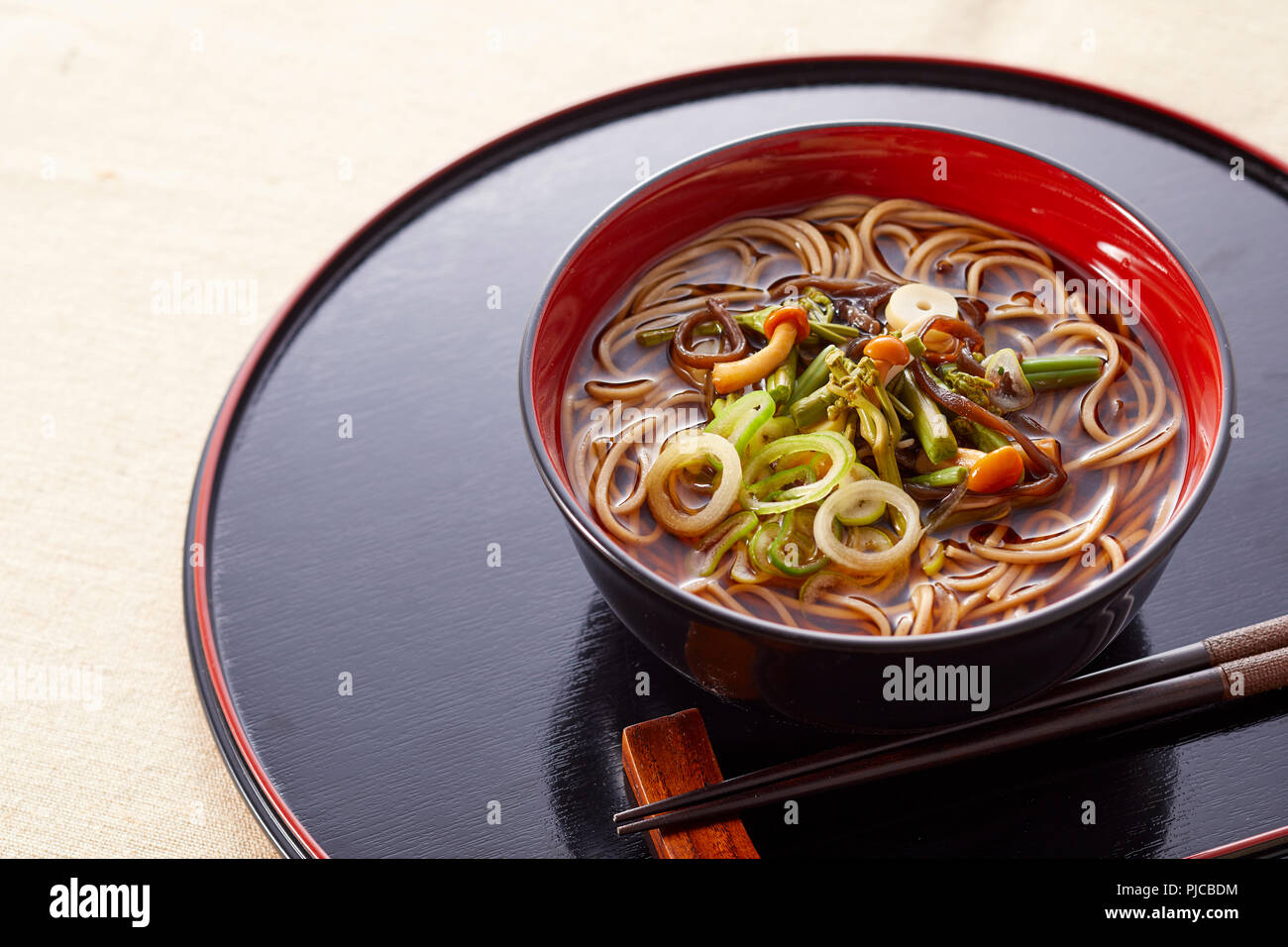 Soba-Nudeln Stockfoto