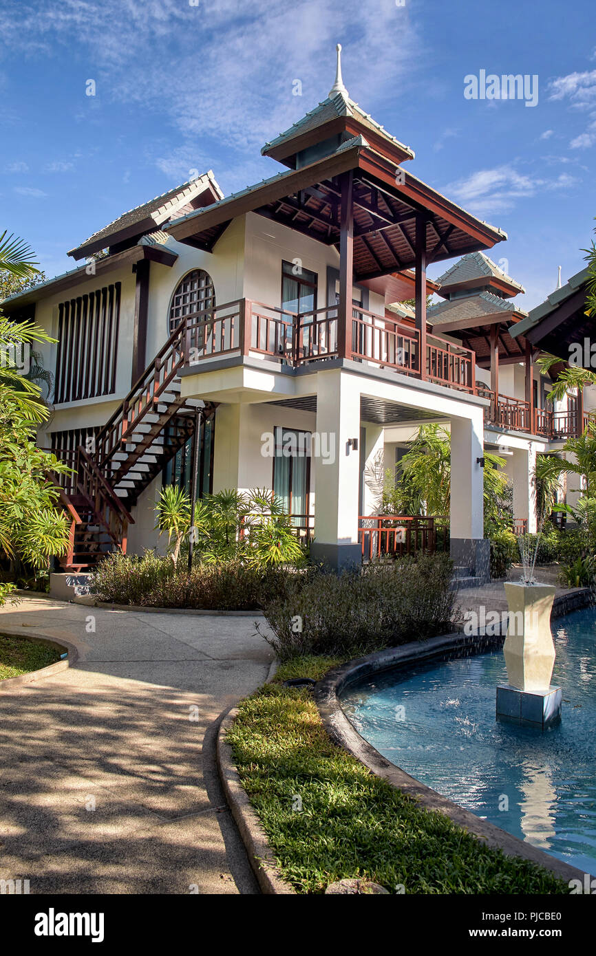 Thailand traditionelles Haus. Thailändische Architektur. Südostasien Stockfoto