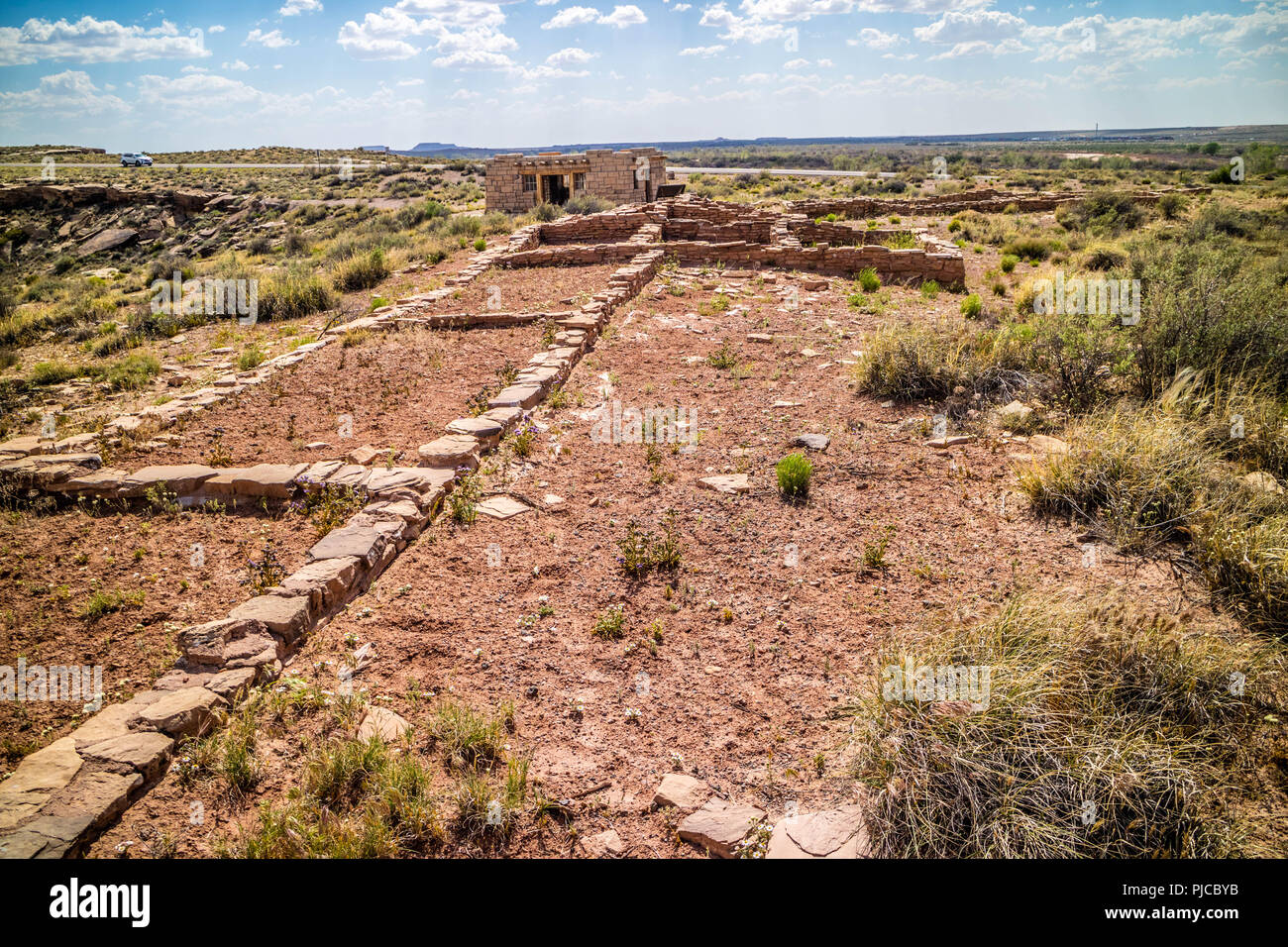 Die puerco Pueblo in Petrified Forest National Park, Arizona Stockfoto