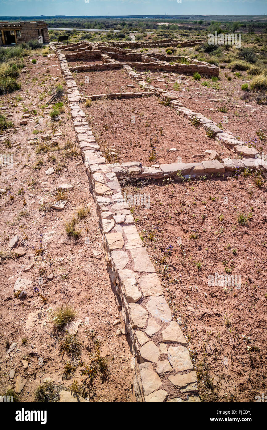 Die puerco Pueblo in Petrified Forest National Park, Arizona Stockfoto