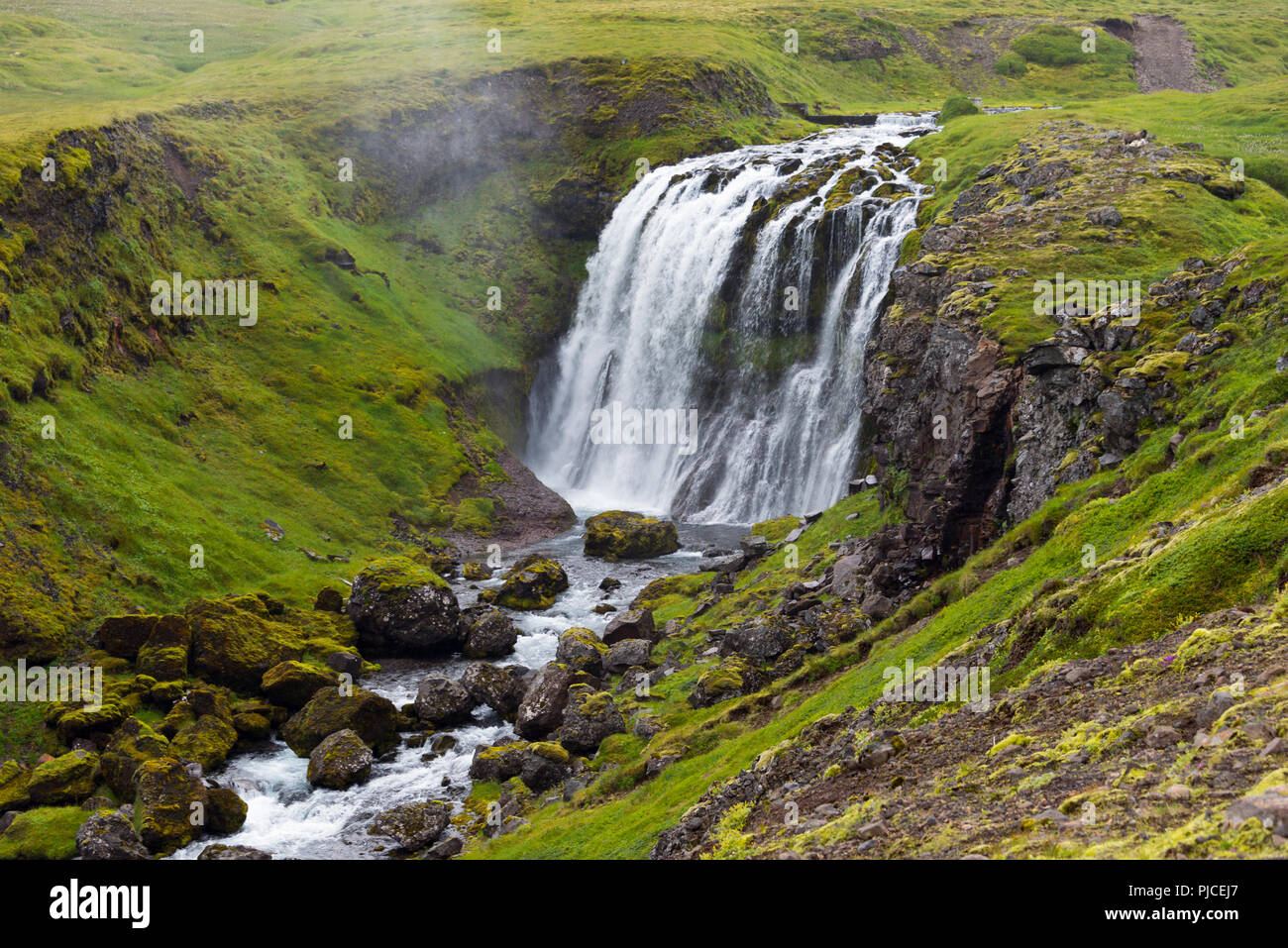 Wasserfall, F570, Halbinsel Snaefellsnes, Island, Sn ae fellsnes, Wasserfall, Halbinsel Snaefellsnes, Insel, Snaefellsnes Stockfoto