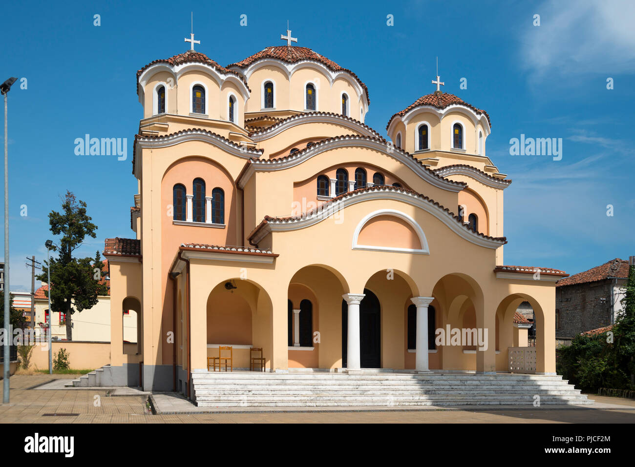 Orthodoxe Kirche, die Kathedrale von der Geburt des Menschen, Shkodra, Albanien, Shkodra, Shkodra, Orthodoxe Kirche, Kathedrale der Geburt des Herrn, Albanien Stockfoto